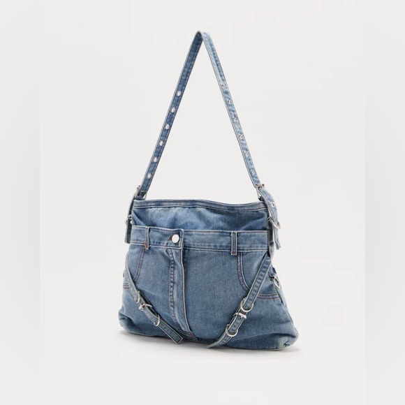 Stylish Denim Shoulder Bag - Picture 1 of 2